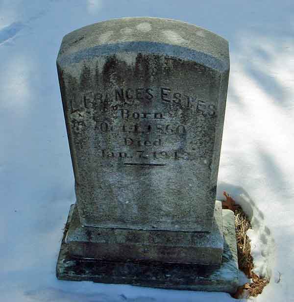 Headstones Elizabeth Frances Estes A Bisbee Family History